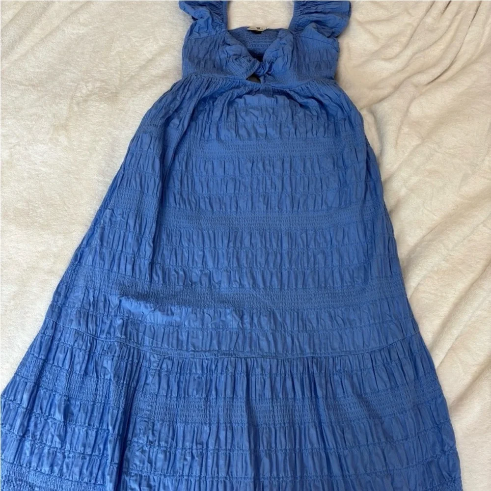 Universal Thread Light Blue Ruffled Maxi Dress - Picture 3 of 5
